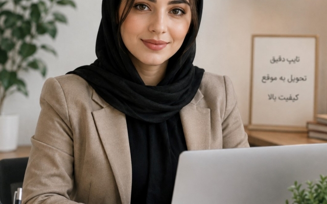 تایپ فارسی،انگلیسی و عربی ،سوالات امتحانی و فرمت بندی انجام دهم.