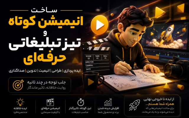 ساخت انیمیشن های کوتاه و تیزر تبلیغاتی خلاقانه بسازم