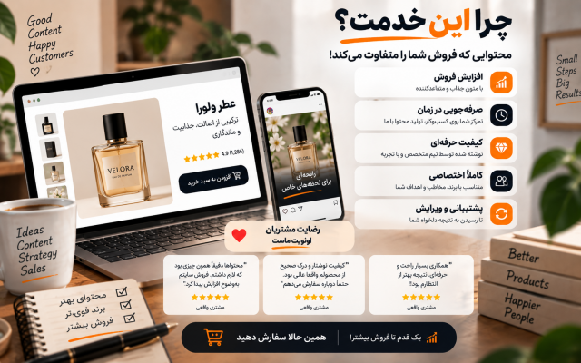 برای محصولات شما محتوای فروش بنویسم .