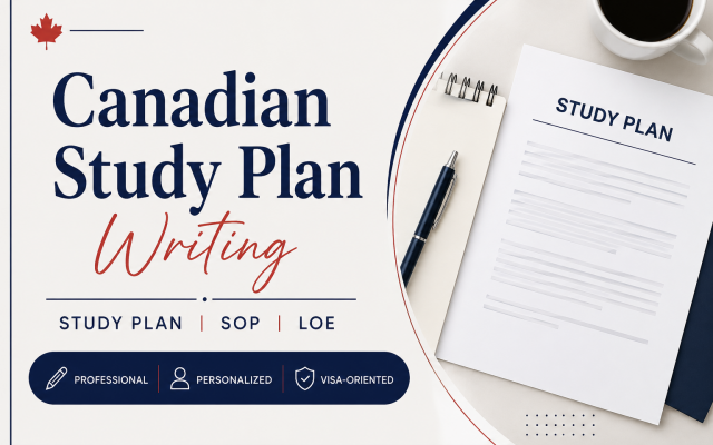 نگارش اختصاصی Study Plan برای اخذ ویزای تحصیلی کانادا را انجام دهم.