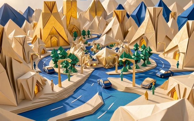 ویدیوهای تبلیغاتی با سبک اوریگامی یا Paper Origami Animation براتون بسازم.