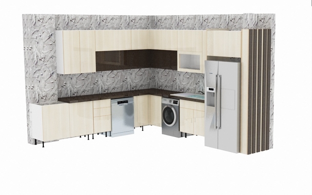 طراحی کابینت آشپزخانه به صورت سه بعدی با نرم افزار kitchen draw انجام بدم