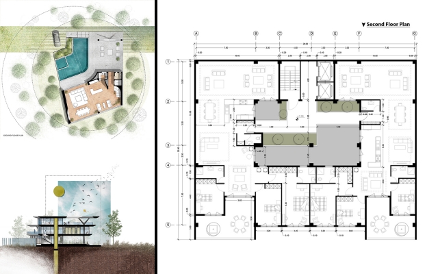 طراحی و ترسیم نقشه های فاز یک معماری در نرم افزار اتوکد انجام دهم.