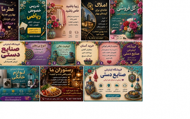 بنر و پوستر و قالب اینستاگرام طراحی کنم