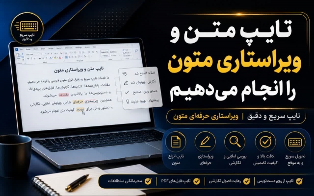 تایپ و ویراستاری انجام دهم.