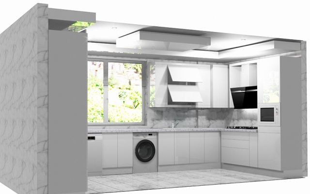 طراحی کابینت آشپزخانه به صورت سه بعدی با نرم افزار kitchen draw انجام بدم