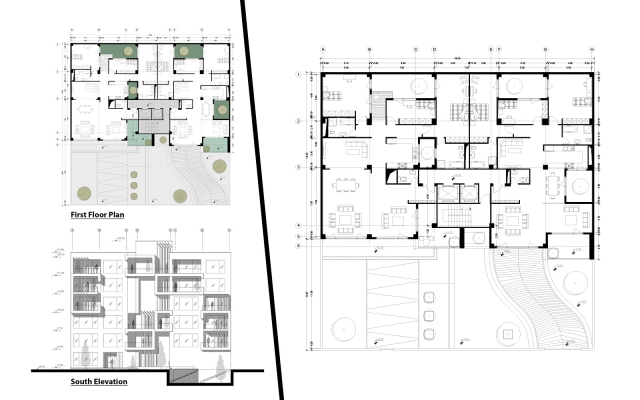 طراحی و ترسیم نقشه های فاز یک معماری در نرم افزار اتوکد انجام دهم.