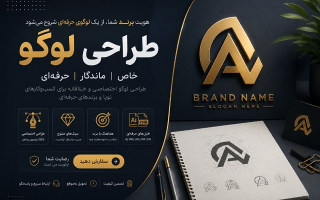 لوگو مناسب برای برند و کسب و کارتان طراحی کنم
