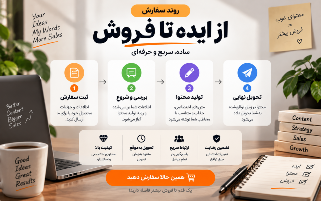 برای محصولات شما محتوای فروش بنویسم .