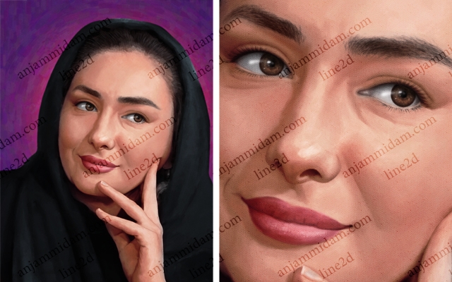 با تکنیک نقاشی دیجیتال از عکس چهره شما نقاشی کنم.