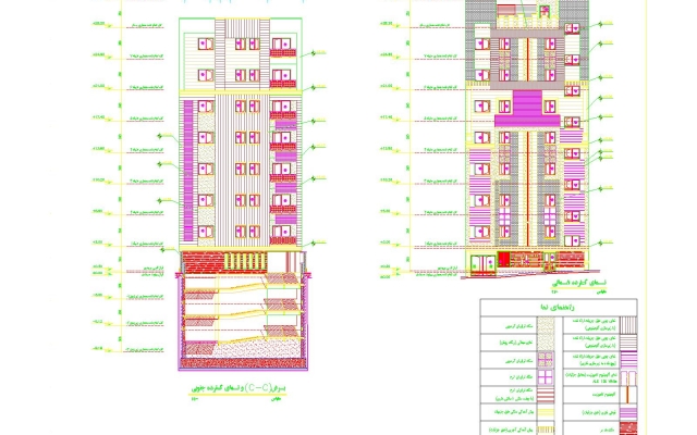 نقشه های معماری را به صورت فاز دو از نمای ساختمان تا نقشه داخلی انجام بدم