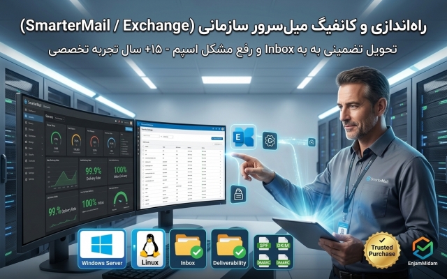 میلسرور شما را کانفیگ، امن و ایمیلها را تحویلپذیر (Inbox) کنم.