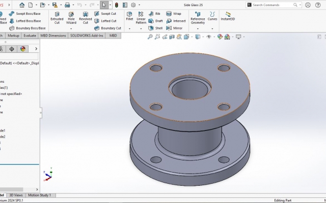 طراحی قطعات صنعتی و مدل های 3D در نرم افزار solidworks انجام دهم.