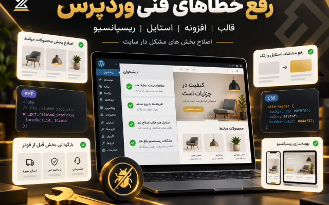 رفع مشکلات، ویرایش و شخصی سازی قالب وردپرس شما رو انجام بدم