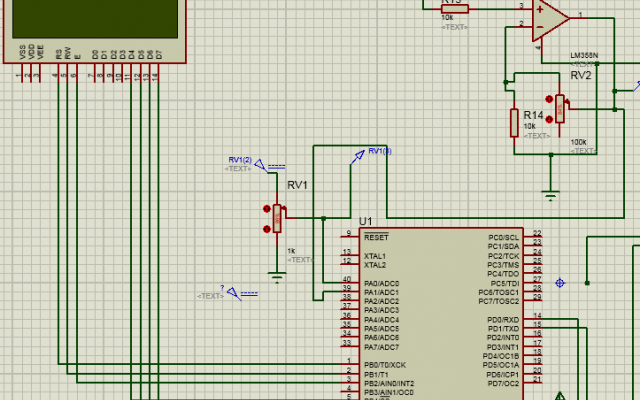 مدار الکتریکی طراحی و شبیه سازی کنم و برنامه نویسی میکروکنترلر avr رو انجام بدم