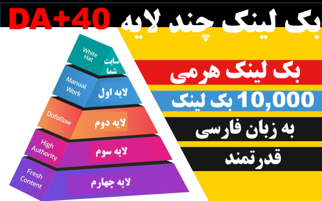 10,000 بک لینک لایه ای DA+40 بسازم