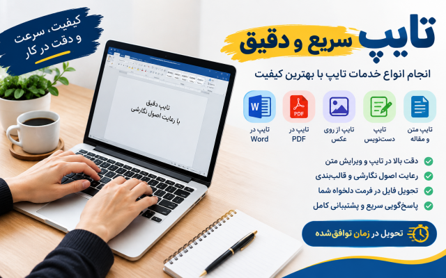 در تمامی زمینه های برای شما خدمات تایپ را ارائه بدهم